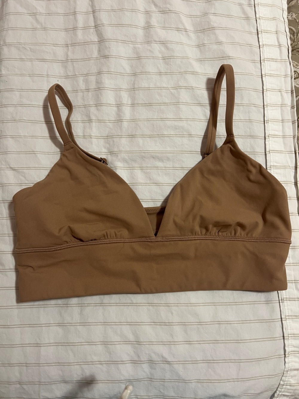 SKIMS Wireless Triangle Bralette in Chestnut Brown